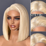 Blonde 613 Glueless 5x5 Closure HD Lace Bob Wig 100% Virgin Human Hair