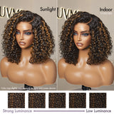 1 SEC INSTALL WIG | Casual Blonde Highlights Funmi Curly Glueless Minimalist HD Lace Short Curly Wig