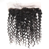 1pc Deep Wave 13x4 Lace Frontal 100% Human Hair