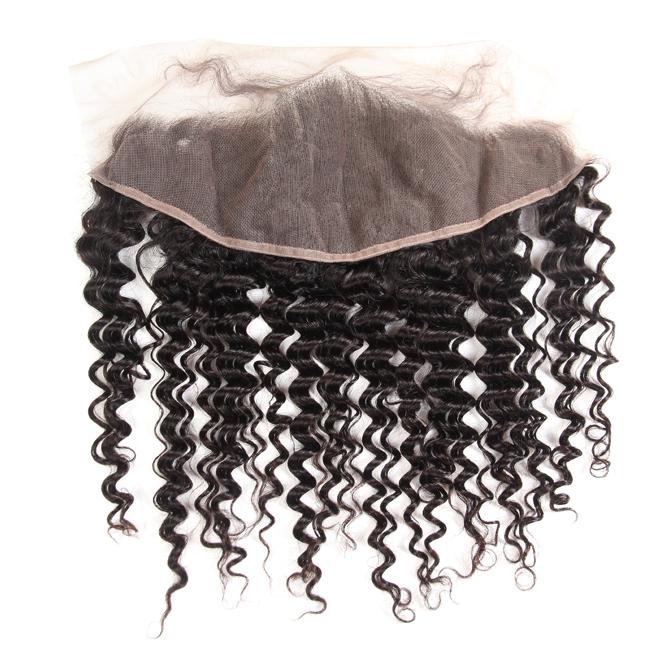 1pc Deep Wave 13x4 Lace Frontal 100% Human Hair