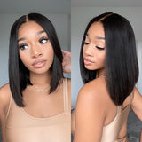 Beginner Friendly Glueless Silky Blunt Cut 4x4 Closure Bob Wig | Upgraded 2.0