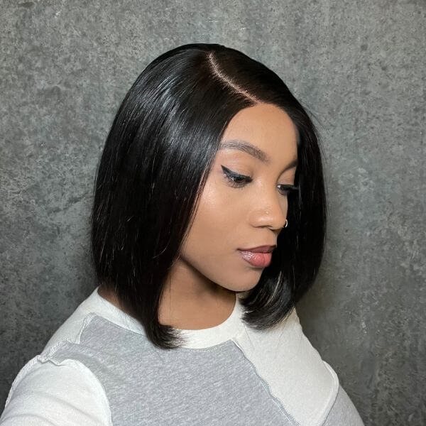 Glueless Bob Wig Wig Side Part Human Hair Wig