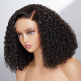 Newbie Only | Full Kinky Curly 5x5 Closure HD Lace Glueless Side Part Neck Length Wig 100% Human Hair