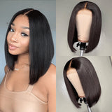 Beginner Friendly Glueless Silky Blunt Cut 4x4 Closure Bob Wig 100% Human Hair | Upgraded 2.0