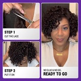 Trendy Short Cut Curly Minimalist HD Lace Glueless Side Part Wig 100% Human Hair