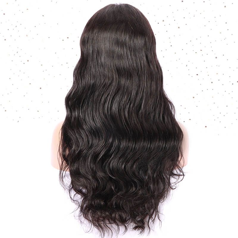 13x6 Lace Front Wig 180% Density Body Wave Pre Bleached Knots Human Hair