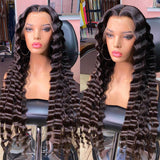 Deep Wave 360 Lace Front Wig 150% Density Human Hair Wigs Pre Plucked Wigs