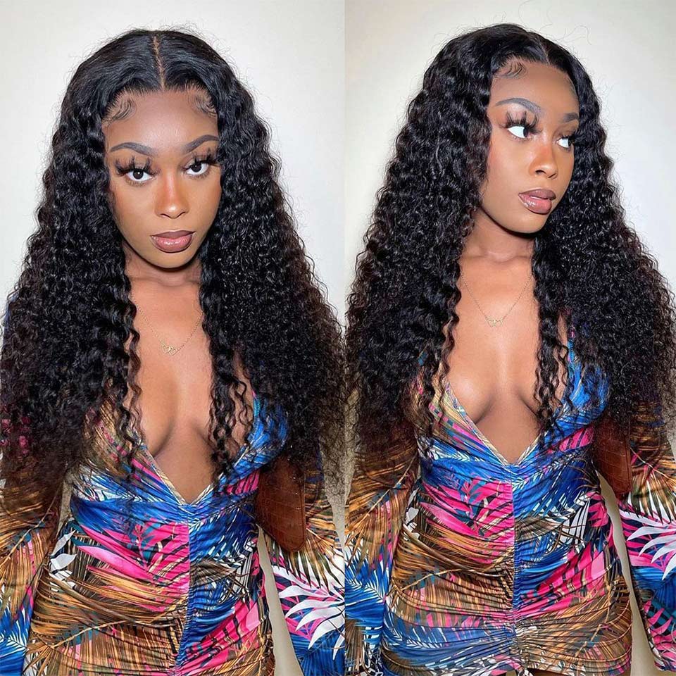 Undetected Transparent 13X4 HD Lace Front Wig Deep Wave Human Hair Wigs