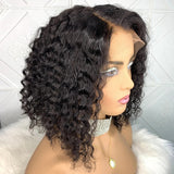 Premade Bob Princess Curly Glueless 150% Density 13X4 Lace Frontal Human Hair Wig