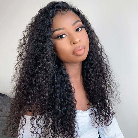 Deep Wave Glueless 13x4 Frontal Lace Wig Human Hair