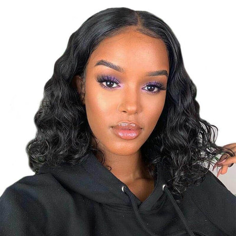 Body Wave Human Hair Bob Wigs Pre Plucked Hairline with Baby Hair 150% Density