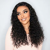 Loose Water Wave Invisible 13x4 Frontal Lace Wig Human Hair