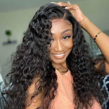 Natural Black Water Wave 13x6 Lace Frontal Wig Human Hair