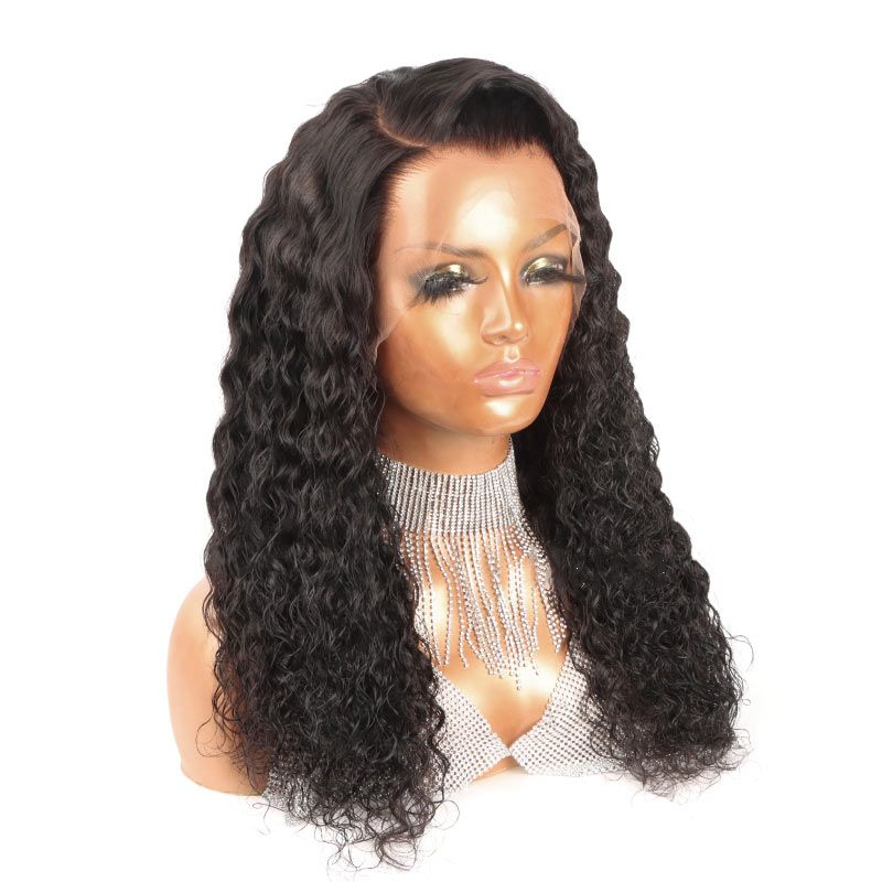 13x4 Lace Front Wig 150% Density Water Wave 100% Human Virgin Hair