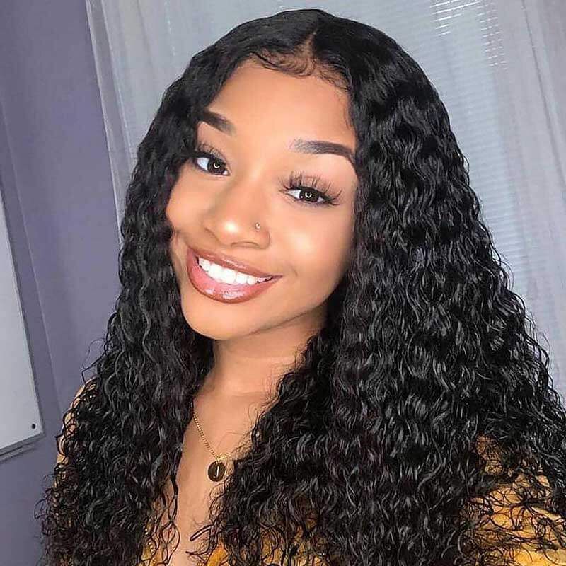 Deep Curly Best Virgin Hair 180% Density 13x6 Lace Front Wigs