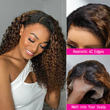 Ombre Brown Deep Wave 13x4 HD Lace Front Wig Gorgeous Mix Color P1B/30