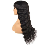 Glueless Loose Deep 13x4 Lace Front Wig With Bangs 180% Density Human Hair Wig