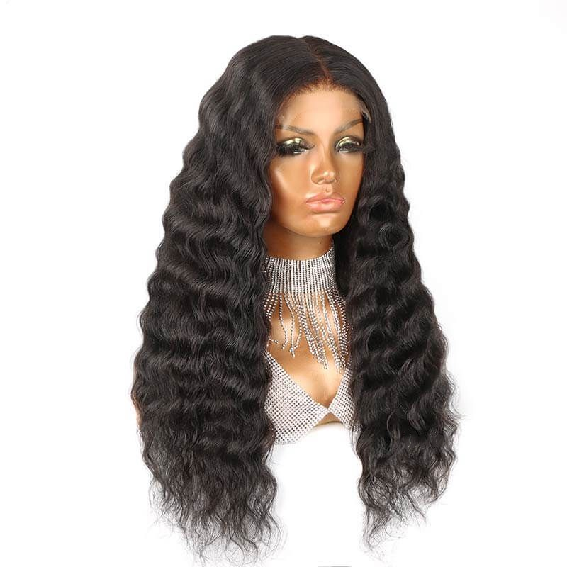 13x6 Glueless Lace Front Human Hair Bleached Knots 180% Density