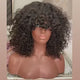 Remy Human Hair Wig Bouncy Curly With Bangs Natural Black Trending Wig