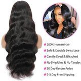 Body Wave HD Invisible 13*6 Lace Front Human Hair Wigs Pre Plucked Brazilian Virgin Hair