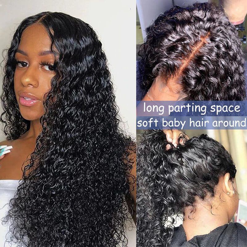 Deep Curly Best Virgin Hair 180% Density 13x6 Lace Front Wigs