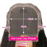 Bob Wig Human Hair 4X4 Lace Short Curly Hair