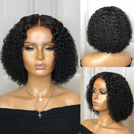 Celebrity Style Small Kinky Curl Lace Closure Wig Human Hair