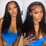 Curly Hair Glueless Wigs 13x4 HD Invisible Lace Front Human Hair Wigs