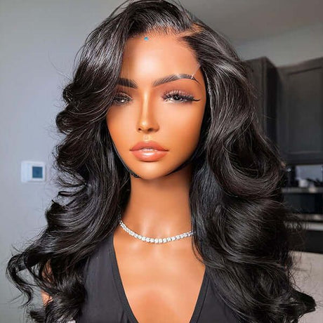 100% Human Hair 5x5 HD Invisible Lace Glueless Closure Lace Wig