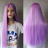 13x4 Purple Color 13x4 HD Lace Front Human Hair Wigs with Baby HairGlueless Lace wig