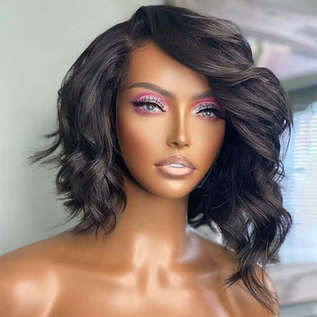 Asymmetric Loose Wave Side Part Wig Gorgeous 4x4 Lace Human Hair