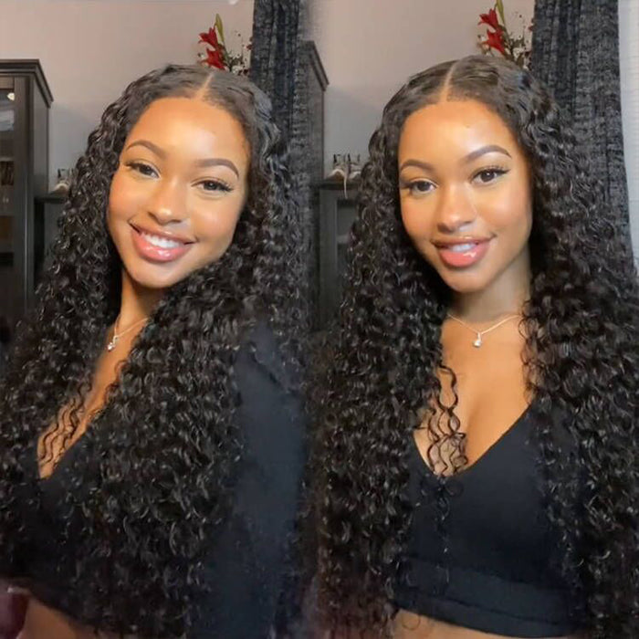 4C Edges Hairline Wig Deep Wave 5x5/13x4 HD Lace Front Wigs Human Hair With Curly Baby Hair Realistic Hairline