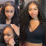 4C Edges Hairline Wig Deep Wave 5x5/13x4 HD Lace Front Wigs Human Hair With Curly Baby Hair Realistic Hairline