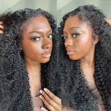 Natural 4C Edges Kinky Curly 13x4/5x5 HD Lace Front Wig With Curly Baby Hair Realistic Hairline