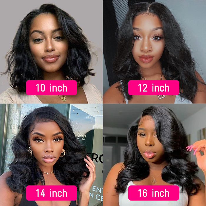 Body Wave Short Bob 13*4 Lace Front Human Hair Wigs Pre Plucked Human Hair Wigs