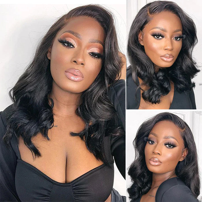 Body Wave Short Bob 13*4 Lace Front Human Hair Wigs Pre Plucked Human Hair Wigs