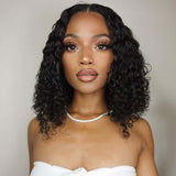 Short Deep Wave Bob Wig 13x4 Curly Human Hair Lace Front Wigs