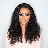 Loose Water Wave Invisible 13x4 Frontal Lace Wig Human Hair