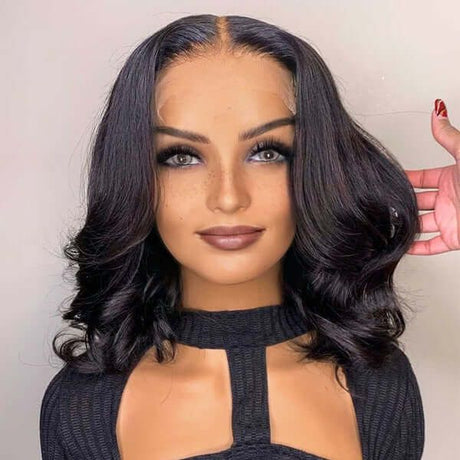 Bob Human Hair 5x5 Lace Glueless Loose Wave Lace Wig