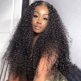 Kinky Curly 13x4 Lace Front Wig Virgin Human Hair Pre Plucked For Women