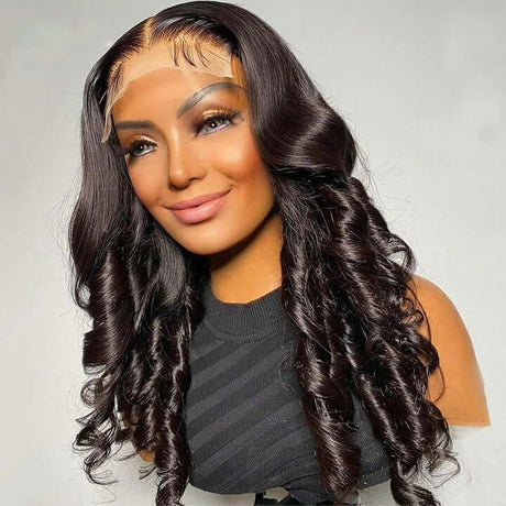 Bouncy Funmi Curly Romance Wave 5x5 Lace Closure Wig Human Hair Wigs