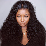 13X6 Lace Frontal Curly Pre-plucked 180% Density Invisible Knots Virgin Hair