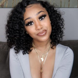 Bob Human Hair 360 Lace Wig Deep Curly 150% Density 100% Virgin Hair