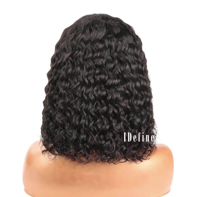 Bob Human Hair 360 Lace Wig Deep Curly 150% Density 100% Virgin Hair