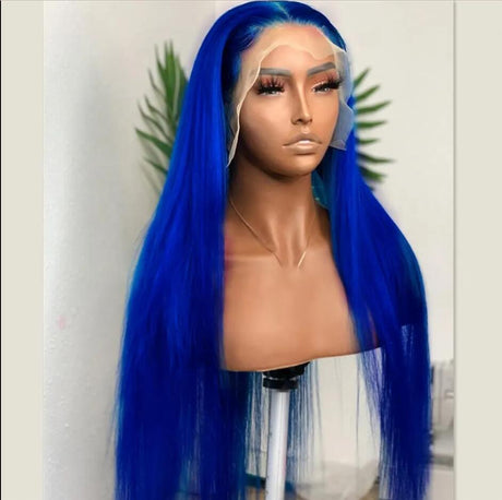 Shinning Blue Body Wave Wig HD  Lace Front Wig Human Hair