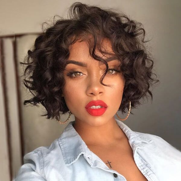 Sexy Pixe Cut Short Curly Human Hair Wig