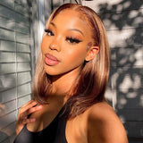 Highlight Straight Bob 13x4 Lace Front Human Hair Wig