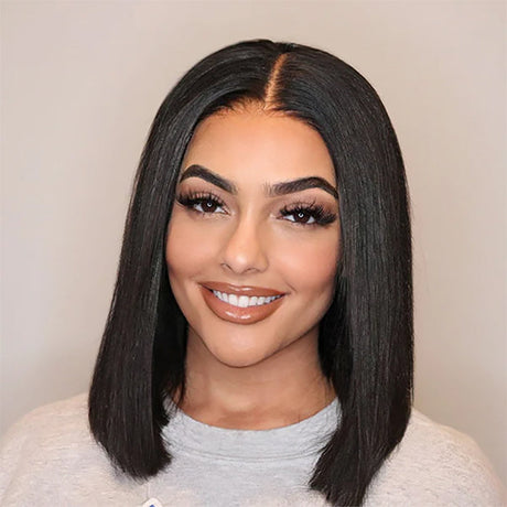 Short Wigs Straight/Curly/Deep Wave Bob Lace Wigs Quality Human Hair Wigs