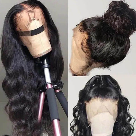 Body Wave Hair Realistic Human Hair 150% Density 360 Lace Frontal Wig