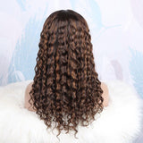 Deep Wave Headband Wig 180% Density Piano Color Human Hair